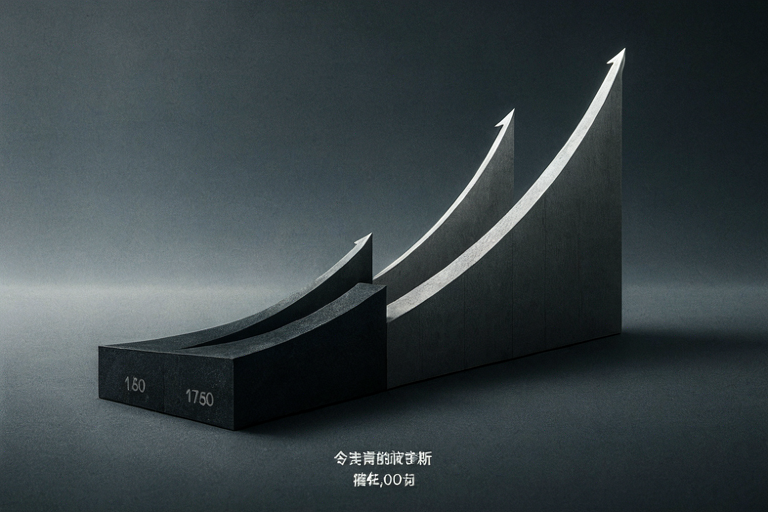 Abstract illustration contrasting low and high profit margins between two sets of global companies.