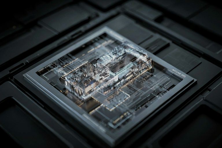 Conceptual illustration of software modules interfacing with a specialized AI accelerator.