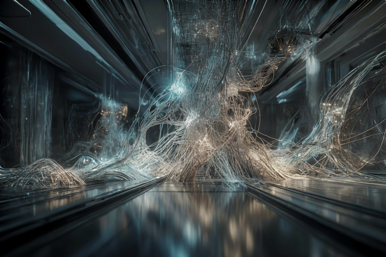 Conceptual illustration of foundational scientific research and innovation.