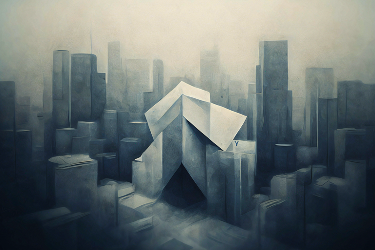 Conceptual illustration of a subdued urban landscape reflecting low happiness levels in a city.
