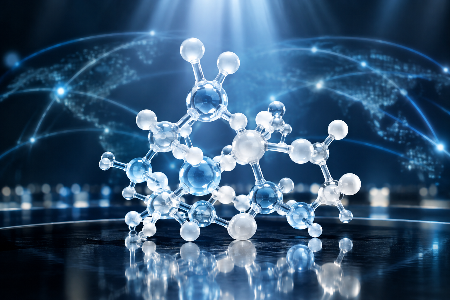 Abstract illustration of a complex molecular structure under focused light, symbolizing high-value pharmaceutical targets.