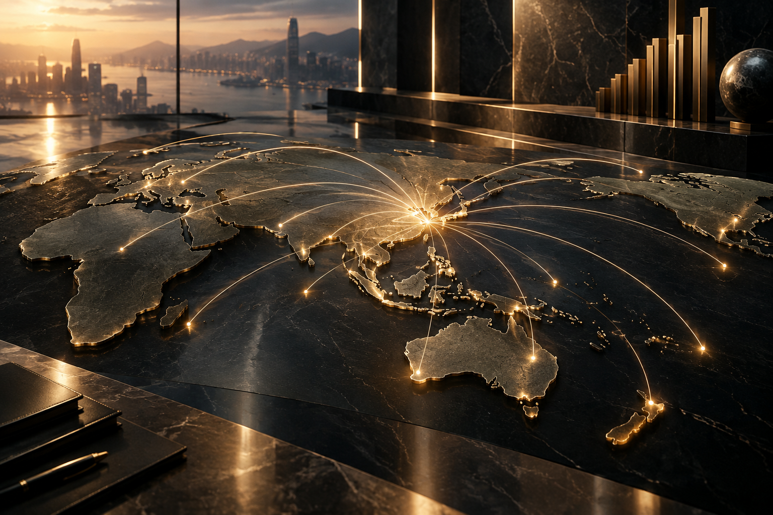 Abstract illustration symbolizing increased investment activity across the Asia-Pacific property markets.