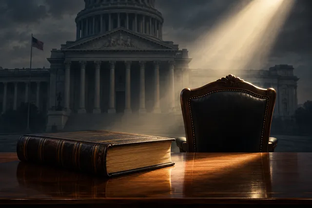 Editorial illustration symbolizing governmental accountability and the tension between public information and official obstruction.