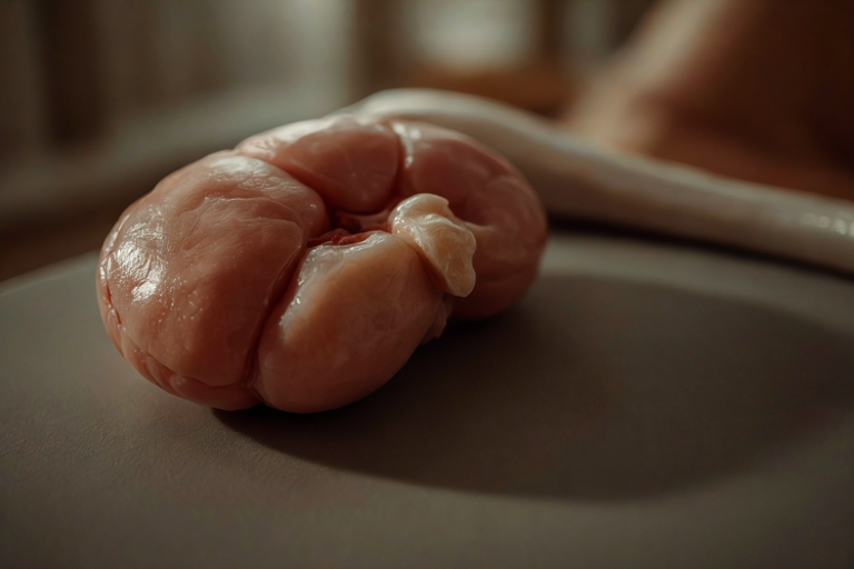 A stylized, close-up illustration of a human kidney symbolizing a selfless medical donation.