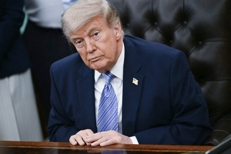 US President Donald Trump and EPA Administrator Lee Zeldin make an announcement.
