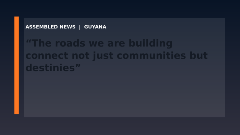 Draft: “The roads we are building connect not just communities but destinies”