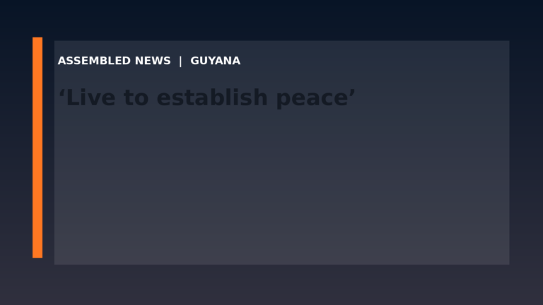 Draft: ‘Live to establish peace’