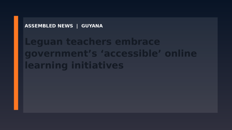 Draft: Leguan teachers embrace government’s ‘accessible’ online learning initiatives