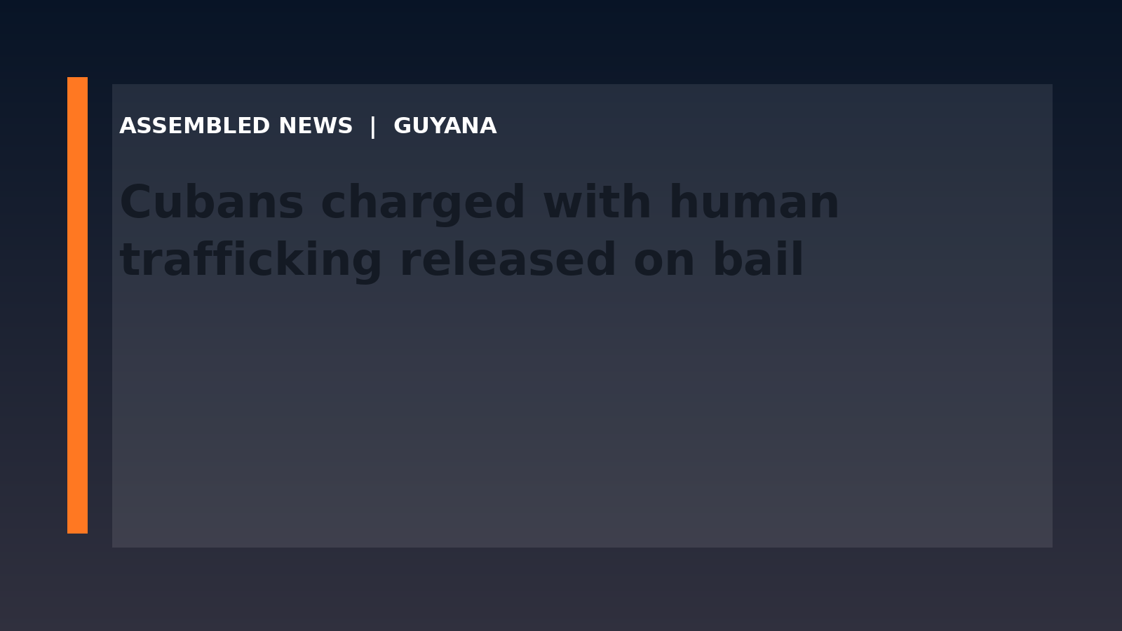 Draft: Cubans charged with human trafficking released on bail