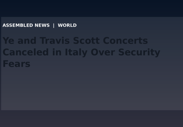 Draft: Ye and Travis Scott Concerts Canceled in Italy Over Security Fears