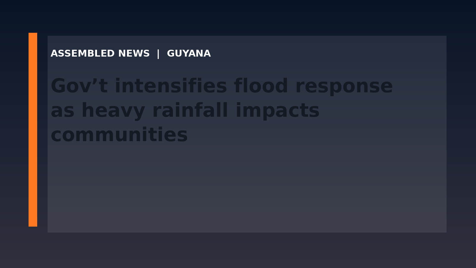 Draft: Gov’t intensifies flood response as heavy rainfall impacts communities