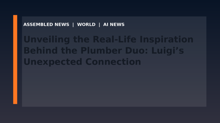 Unveiling the Real-Life Inspiration Behind the Plumber Duo: Luigi’s Unexpected Connection