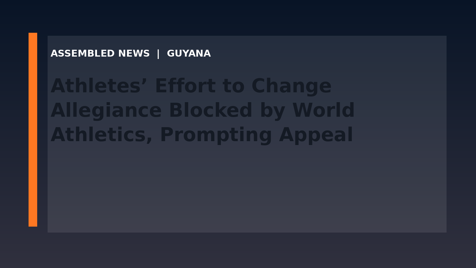 Athletes’ Effort to Change Allegiance Blocked by World Athletics, Prompting Appeal