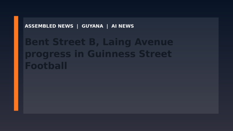 Bent Street B, Laing Avenue progress in Guinness Street Football