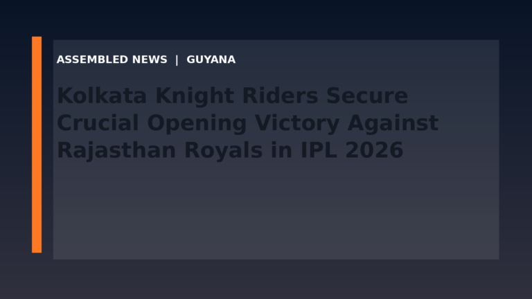 Kolkata Knight Riders Secure Crucial Opening Victory Against Rajasthan Royals in IPL 2026