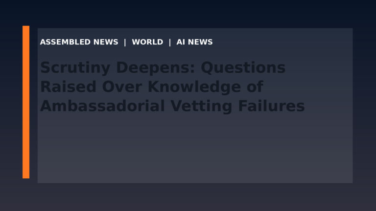 Scrutiny Deepens: Questions Raised Over Knowledge of Ambassadorial Vetting Failures