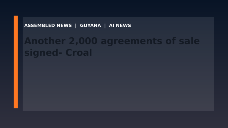 Another 2,000 agreements of sale signed- Croal