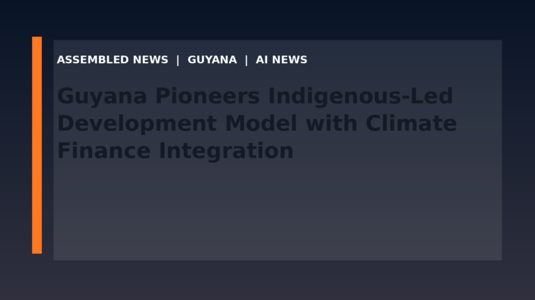 Guyana Pioneers Indigenous-Led Development Model with Climate Finance Integration
