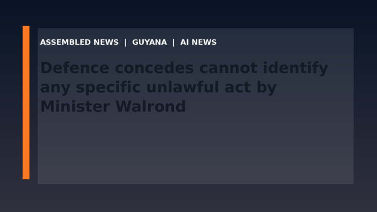 Defence concedes cannot identify any specific unlawful act by Minister Walrond