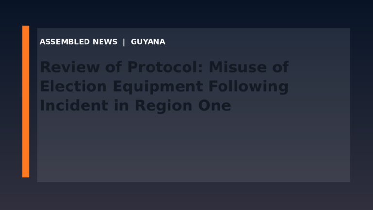 Review of Protocol: Misuse of Election Equipment Following Incident in Region One