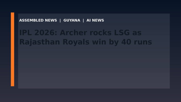 IPL 2026: Archer rocks LSG as Rajasthan Royals win by 40 runs