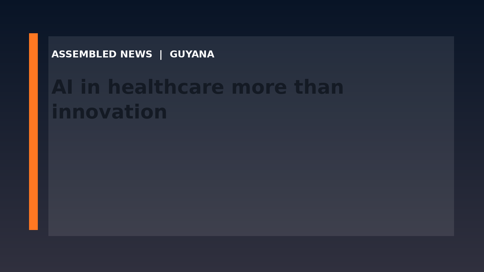 AI in healthcare more than innovation