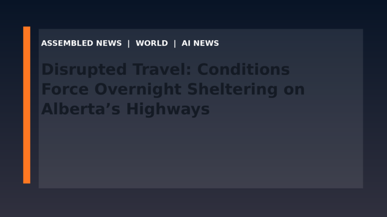 Disrupted Travel: Conditions Force Overnight Sheltering on Alberta’s Highways