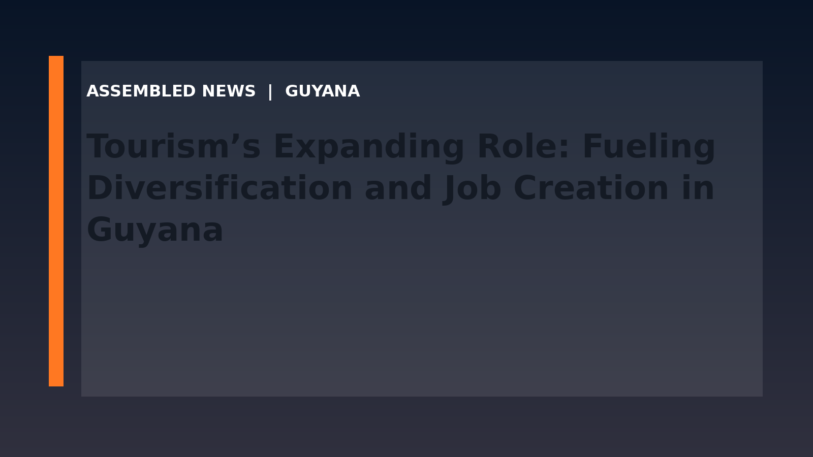 Tourism’s Expanding Role: Fueling Diversification and Job Creation in Guyana