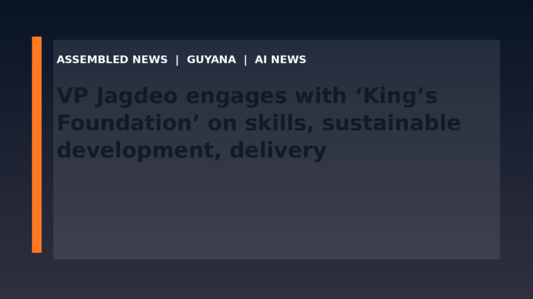 VP Jagdeo engages with ‘King’s Foundation’ on skills, sustainable development, delivery
