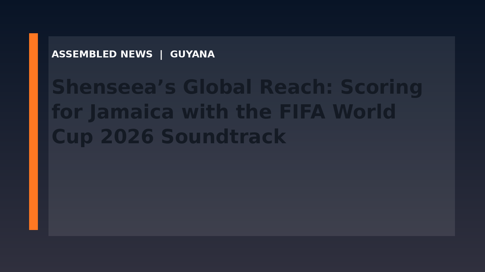 Shenseea’s Global Reach: Scoring for Jamaica with the FIFA World Cup 2026 Soundtrack