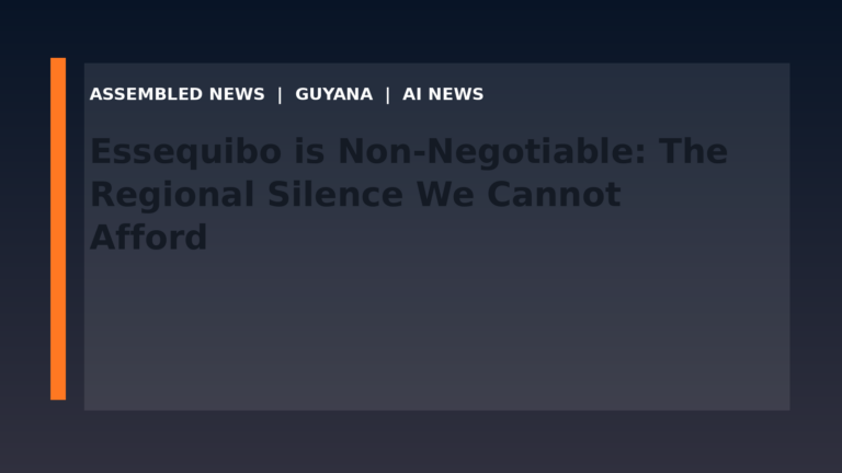 Essequibo is Non-Negotiable: The Regional Silence We Cannot Afford