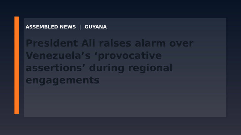 President Ali raises alarm over Venezuela’s ‘provocative assertions’ during regional engagements