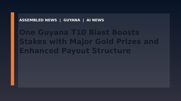 One Guyana T10 Blast Boosts Stakes with Major Gold Prizes and Enhanced Payout Structure