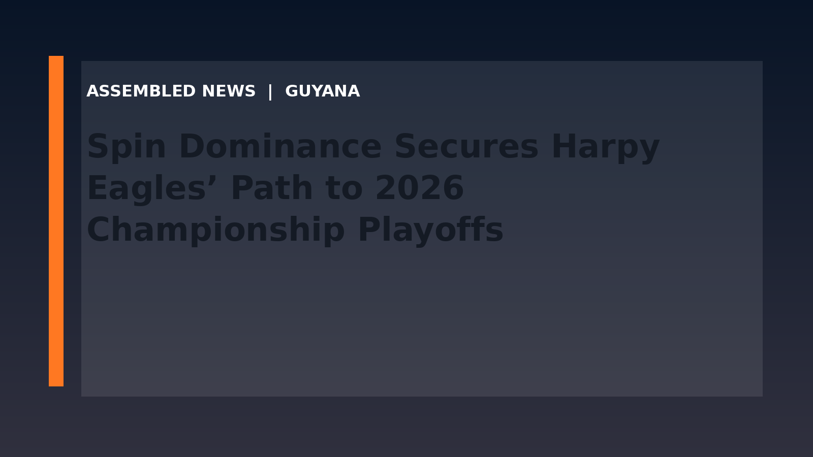Spin Dominance Secures Harpy Eagles’ Path to 2026 Championship Playoffs