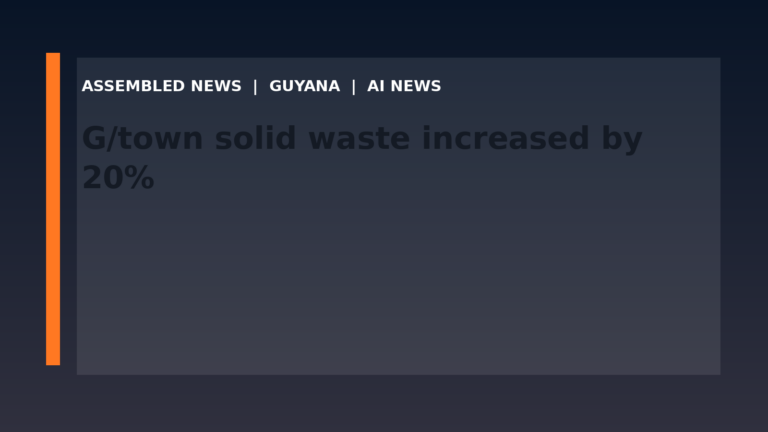 G/town solid waste increased by 20%