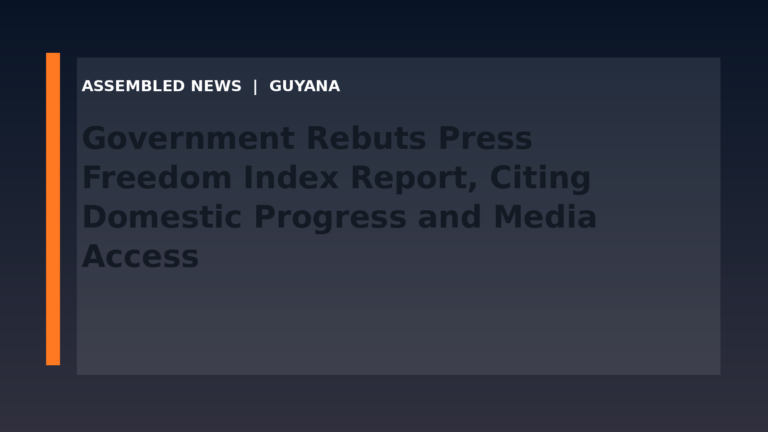 Government Rebuts Press Freedom Index Report, Citing Domestic Progress and Media Access