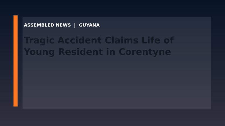 Tragic Accident Claims Life of Young Resident in Corentyne