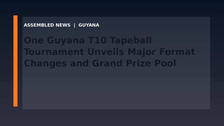 One Guyana T10 Tapeball Tournament Unveils Major Format Changes and Grand Prize Pool