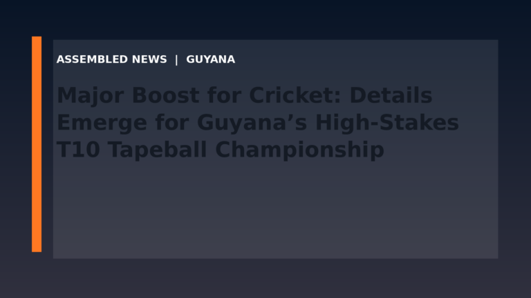 Major Boost for Cricket: Details Emerge for Guyana’s High-Stakes T10 Tapeball Championship