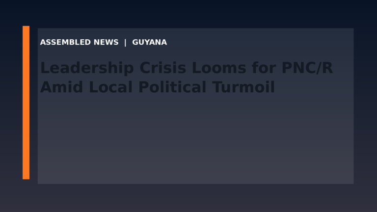 Leadership Crisis Looms for PNC/R Amid Local Political Turmoil