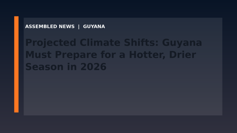 Projected Climate Shifts: Guyana Must Prepare for a Hotter, Drier Season in 2026
