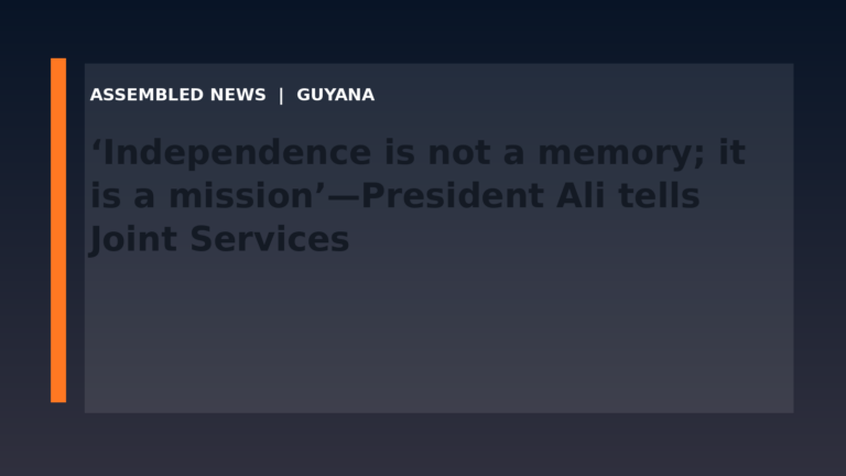 ‘Independence is not a memory; it is a mission’—President Ali tells Joint Services