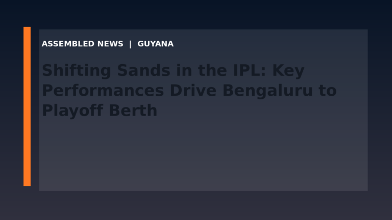 Shifting Sands in the IPL: Key Performances Drive Bengaluru to Playoff Berth