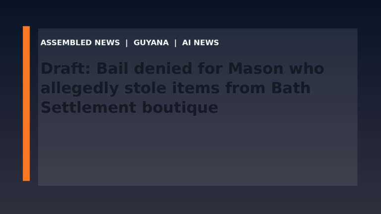 Draft: Bail denied for Mason who allegedly stole items from Bath Settlement boutique
