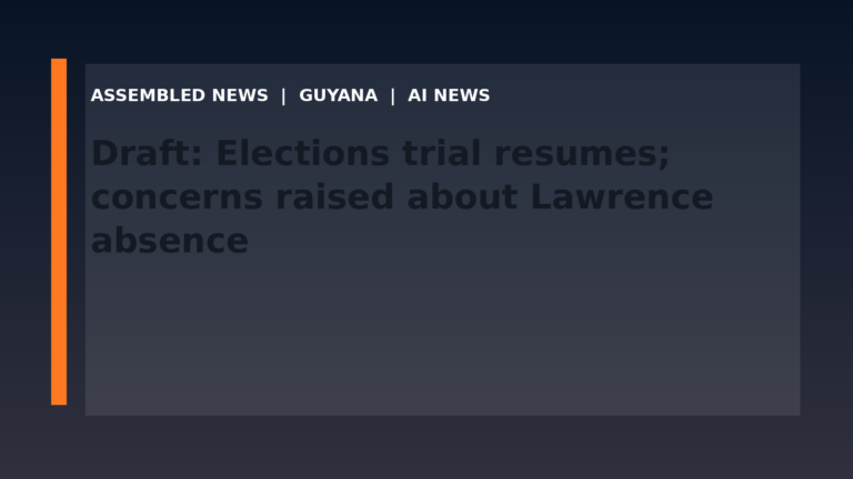 Draft: Elections trial resumes; concerns raised about Lawrence absence