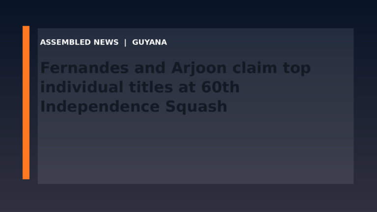 Fernandes and Arjoon claim top individual titles at 60th Independence Squash