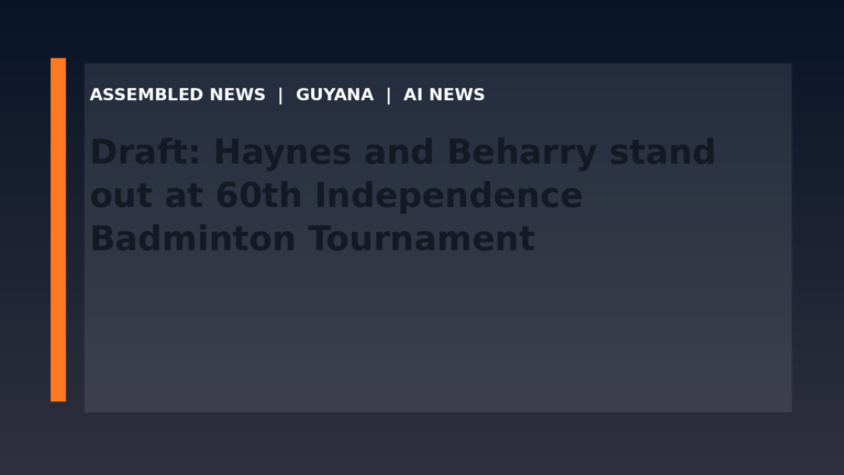 Draft: Haynes and Beharry stand out at 60th Independence Badminton Tournament