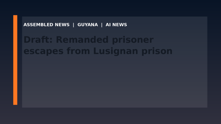 Draft: Remanded prisoner escapes from Lusignan prison