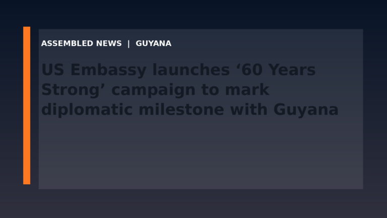 US Embassy launches ‘60 Years Strong’ campaign to mark diplomatic milestone with Guyana