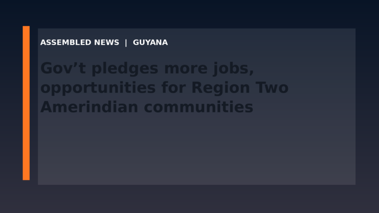 Gov’t pledges more jobs, opportunities for Region Two Amerindian communities
